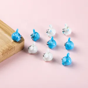 Perline di vetro di animali di cartone fatte a mano accessori DIY per collane e bracciali.