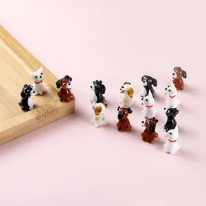 Perline di animali in vetro fatte a mano piccole perle di cucciolo collana DIY dettagli.