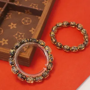 Colorful Luminous Glazed Glass Bead Bracelet Unisex Glow In The Dark Charm Bracelets Fashion Jewelry