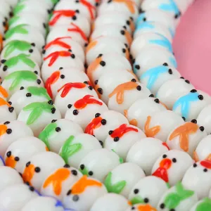 Handmade multi-color glass fish beads spacer cute animal glass beads for diy crafts design