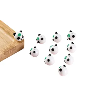 Cute panda glass beads loose beads for handmade DIY jewelry necklace bracelet making accessories.