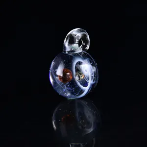 Handmade galaxy glass pendant universe crystal star round bead DIY jewelry accessory