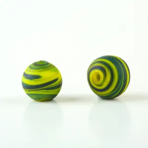 Matte swirled old glass beads DIY jewelry making, smooth round spacer loose beads.