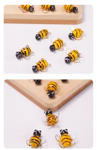 Cute glass bee beads insect loose beads for DIY bracelet necklace jewelry making accessories