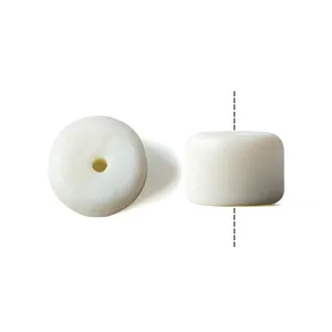 Handmade frosted glass bead spacer barrel bead for DIY jewelry bracelet making and crafting.