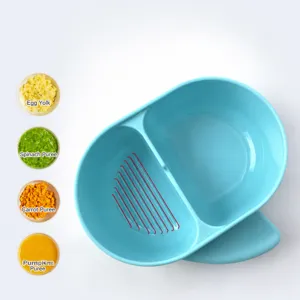 Baby food grinding bowl divided infant tableware set training bowl for baby feeding
