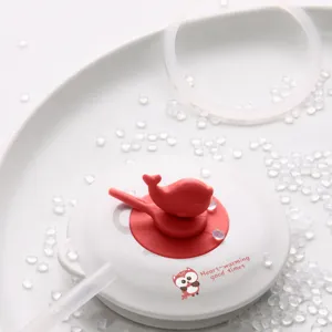 Kids stainless steel water bottle replacement lid with cute whale straw handle and food grade safe material.