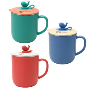 Children 316 stainless steel water cup kindergarten milk mug with cute whale lids