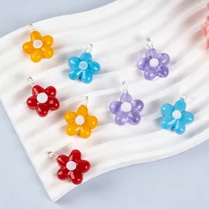 Ciondoli a fiore in vetro colorato fai da te per braccialetto collana e accessori