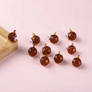 Handmade DIY Glass Beads Brown Bear Animal Loose Beads For Jewelry Making Necklace Bracelet Earrings Craft Accessories