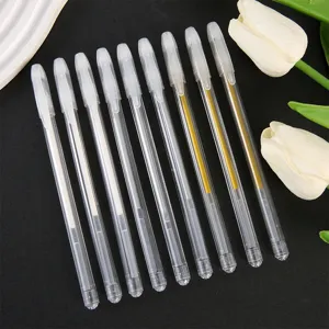 Set di penne gel trasparenti con punta da 0.5mm, ideali per pittura artistica e scrittura di diario.