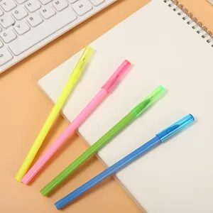 Kleurrijke transparante gelpennen set snoepkleur kantoorartikelen schattige studenten pennen set