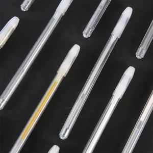 Set di penne gel bianche punta fine 0.5mm inchiostro opaco per disegno schizzi e calligrafia
