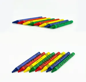 Detailed shot of colorful art crayons showing vibrant pigments and textured body markings.