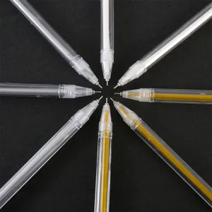 Set di ricariche per penne evidenziatrici bianche e oro 0.5mm punta proiettile per disegno.