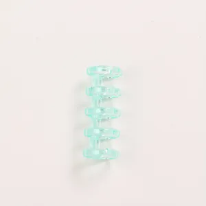 Clear green 5-hole plastic discbound binder rings for DIY notebook planning and loose-leaf binding.
