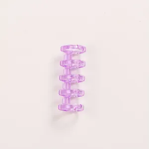 Transparent purple 5-hole loose leaf binder rings plastic DIY notebook binding spine strips