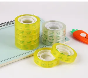 Clear stationery adhesive tape rolls office sealing packaging craft tape 1.8cm wholesale packs
