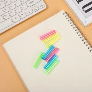 Set van transparante kleurrijke potloodgrepen briefpapier pen doppen voor studenten