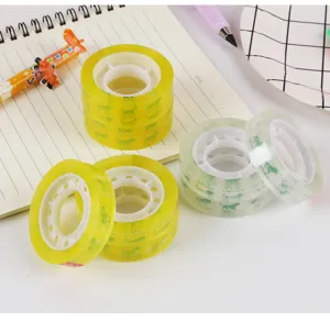Transparent stationery tape 1.8cm clear adhesive tape for office sealing and daily school use.