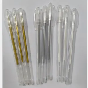 Set di 9 penne gel evidenziatrici colorate in bianco, argento e oro per la pittura creativa.