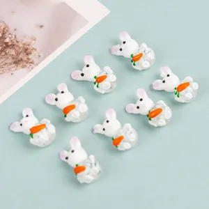 Mini rabbit carrot glass beads DIY handmade jewelry accessories loose beads main display