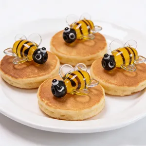 Glass bee loose beads DIY bracelet necklace accessories cute insect charms for jewelry making.