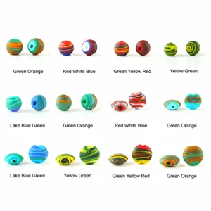 Frosted mixed silk old glass beads, round and flat round loose beads for jewelry making.