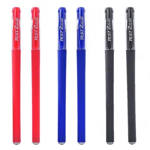 Set of 6 gel ink pens in red blue and black smooth writing 0.5mm tip stationery office school supplies