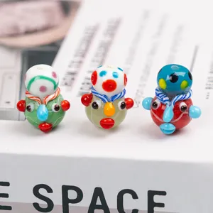 Handmade Phoenician face glass beads DIY bracelet jewelry accessories colorful guardian charms