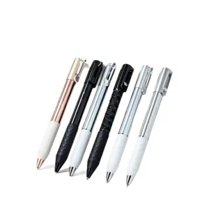 Set of 6 colorful geometric click gel pens stress relief smooth writing stationery main image