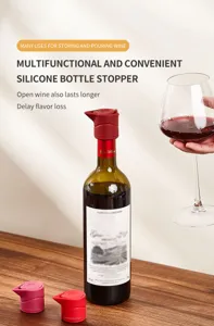 Silikon Weinflaschenstopfen Ausgießer, auslaufsicherer Verschluss für Rotwein Frische.