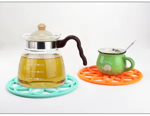 Silikon hohle Hitzeisolierung Matte Kueche Tischset Detailansicht rutschfestes Design.