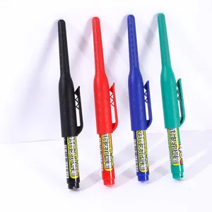 Long head waterproof marker pen deep hole marking pen multi-purpose woodworking pen set