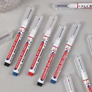 Long nib marker for deep holes waterproof utility woodworking pen detailed view showcasing multi.