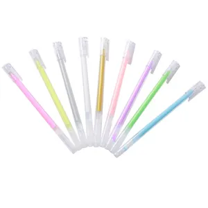 Set de bolígrafos de gel transparentes bolígrafos de escritura coloridos papetería detalle