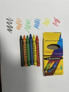 6-color kids crayons set with box, non-toxic oil pastels for drawing, painting and art crafting.