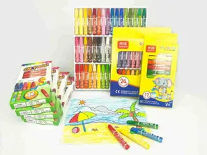 Colorful oil pastels set for kids and students drawing, safe non-toxic art crayons wholesale.