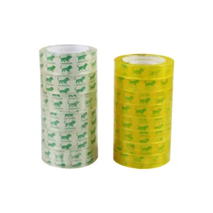 Transparent and yellow adhesive tape rolls student stationery packing sealing tape rolls