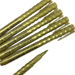 Set di pennelli metallici oro, pennarelli ad acqua per disegno calligrafia artistica