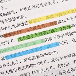 Morandi color PET sticky notes index tabs, translucent waterproof page markers for book reading.