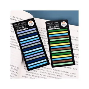 PET index sticky notes Morandi color page markers translucent memo tabs 300 sheets