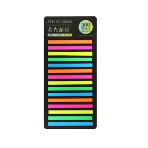 PET sticky notes index tabs colorful transparent memo pads page markers for school office planner