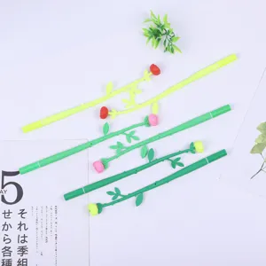 Creative rose flower gel pen 0.5mm black ink cute student stationery office signature pen