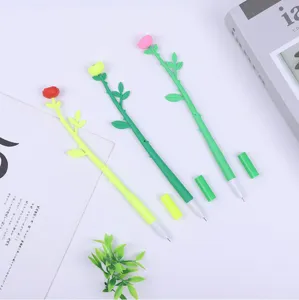 Creative rose flower gel pen student stationery office signature writing pen cute gift stationery
