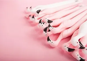 Simpatiche penne gel fenicottero con inchiostro nero, design animale creativo per scuola e ufficio.