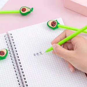 Cute avocado gel pen creative stationery cute fruit design black ink smooth writing school