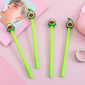 Creative Cute Avocado Gel Pen Black Ink Water Based Pen Cartoon Fruit Design Student Writing Office Stationery