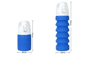 Outdoor sports silicone folding water bottle telescopic travel cycling portable cup size details