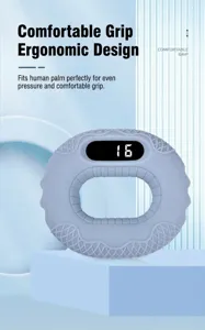 Vue détaillée de l'entraîneur de poigne intelligent en silicone avec écran numérique clair et net.